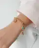 Kilit Göz Puma Sallantılı Altın Bileklik