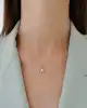 Altın Taşlı Çiçek Kolye