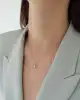 Altın Taşlı Çiçek Kolye