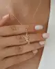 Altın Taşlı Kuş Kolye