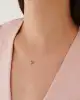 Altın Taşlı Mini Harf Kolye