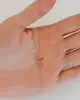 Altın Taşlı Mini Harf Kolye