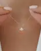 Altın Taşlı Minimal Kolye