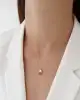 Altın Taşlı Minimal Kolye