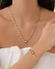 Baget Taşlı Altın Gurmet Zincir Bileklik