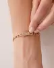 Baget Taşlı Altın Gurmet Zincir Bileklik