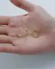 Baget Taşlı Altın Halka Küpe