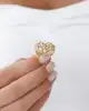 Baget Taşlı Kalp Yüzük