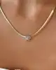 Baget Taşlı Yılan Zincir Kolye