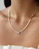 Baget Taşlı Yılan Zincir Kolye
