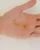 Başak Desenli Altın Halka Küpe