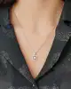 Beyaz Altın Baget Kolye
