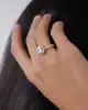 Beyaz Altın Baget Yüzük
