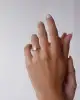 Beyaz Altın Baget Yüzük