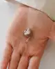 Beyaz Altın Bold Düğüm Küpe
