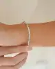 Beyaz Altın Burgu Kelepçe Bileklik