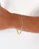 Beyaz Altın Detaylı Erkek Bileklik