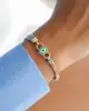 Beyaz Altın Detaylı Göz Zincir Bileklik