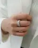 Beyaz Altın Midye Yüzük