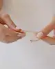Beyaz Altın Mini Dorika Toplu Kelepçe Bileklik