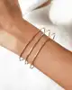 Beyaz Altın Mini Toplu Tel Bileklik