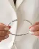 Beyaz Altın Suyolu Kelepçe Bileklik