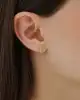 Beyaz Altın Taşlı Küpe