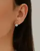 Beyaz Altın Taşlı Küpe