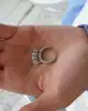 Beyaz Altın Taşlı Shakira Küpe