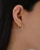 Çift Yönlü Mini Halka Çiçek Küpe