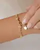 Çizgi Desen Altın Bileklik