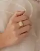 Çizgi Desen Altın Yüzük