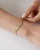 Çizgi Desenli Hologramlı Altın Bileklik