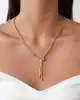 Çoklu Zincirli Altın Tasarım Kolye