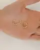Dokulu Altın Halka Küpe