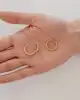Dokulu Altın Halka Küpe