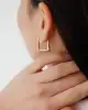 Dörtgen Altın Küpe