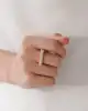 Dörtgen Taşlı Altın Yüzük