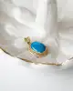 Firuze Taşlı Altın Kolye Ucu