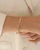 Göz Nazarlı Altın Harf Bileklik