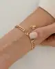 Göz Nazarlı Altın Harf Bileklik