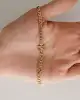 Gurmet Zincirli Altın Harf Bileklik