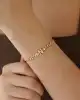 Gurmet Zincirli Altın Harf Bileklik
