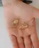 Halka Sallantılı Altın Küpe
