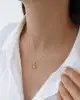 Halkalı Taşlı Çiçek Kolye