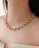 İki Renkli Halkalı Bold Zincir Kolye