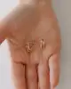 İkili Görünümlü Taşlı Altın Küpe
