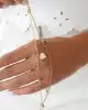 İkili Kalp Sallantılı Altın Bileklik