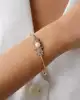 İnci Taşlı Altın Kelepçe Bileklik