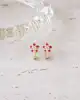 Kırmızı Çiçekli Çocuk Küpe